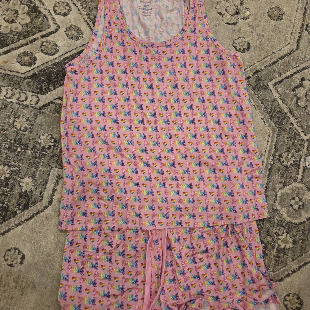 Posh Peanut Pink and Blue Women's Pajama Set